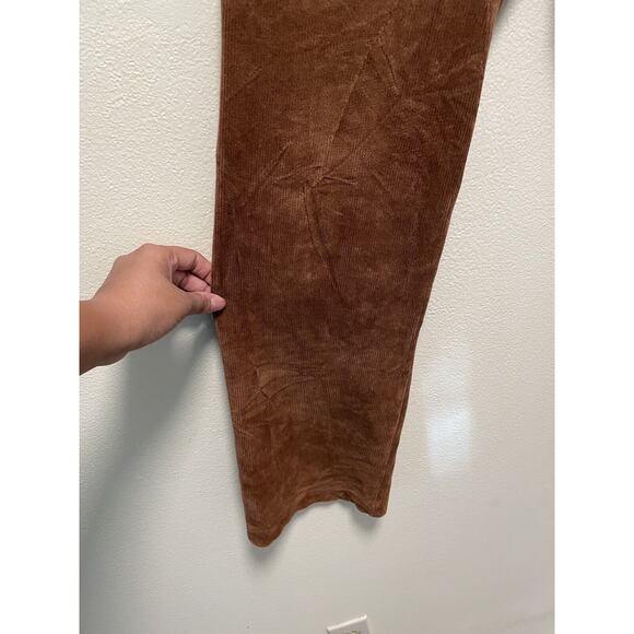 Vintage Womens Track Pants Small Brown French Terry Flare Drawstring Grunge Y2K - Picture 3 of 10